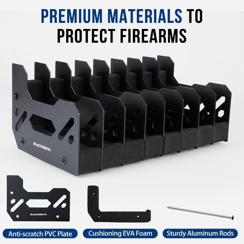 Blacksmith Foam Pistol Rack for Gun Safe Gun Accessories Storage Firearm Handgun Rack Revolver Pistols Holder - Image 5